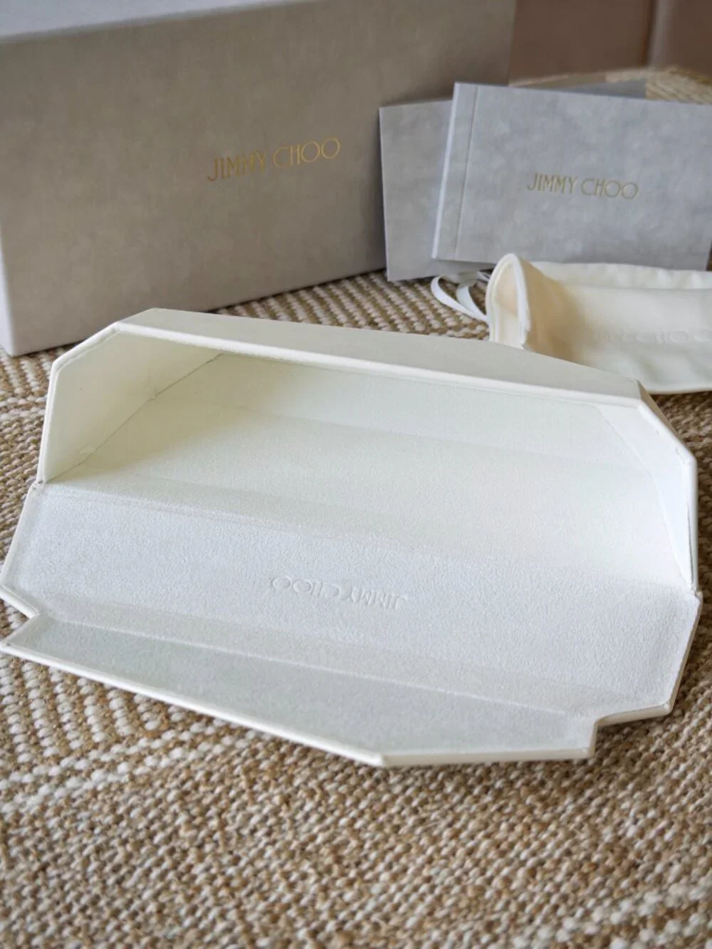 Authentic Jimmy Choo Geometric Sunglass Case & Box Set, Luxury, NEW